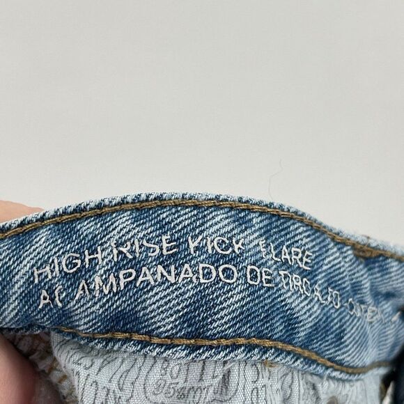 Wild Fable Cropped Ankle Length Distressed High Waisted Boot Cut Jeans - Picture 6 of 7